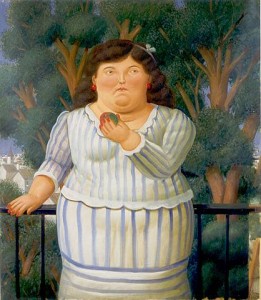 Fernando Botero, En el balcon, 2001
