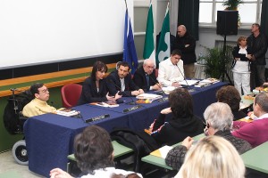 Un momento della conferenza stampa