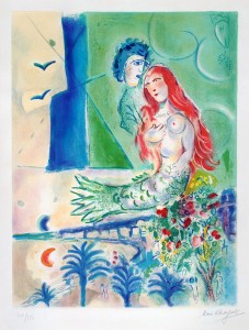 Marc Chagall, Sirena con poeta, 1967
