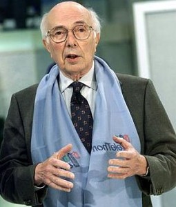Il Professor Renato Dulbecco partecipa a Telethon 2001