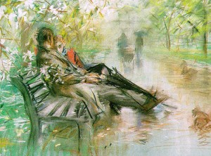 Paul Cornoyer, “Early Spring in Central Park”, olio su tela, ca.1899.