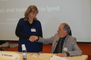 Il presidente della UILDM Luigi Querini con la presidente del GFB Beatrice Vola