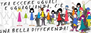 “Tra essere uguali e uguaglianza, c'è una bella differenza" è una vignetta realizzata da Anarkikka (Stefania Spanò) per la mostra "Educare alle differenze", esposta a Roma nel settembre 2014. 