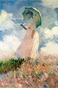 Claude Monet, Donna con il parasole girata verso sinistra, 1886, Musée d'Orsay, Parigi. 