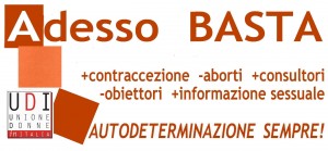 Il logo della campagna “Adesso BASTA” promossa dall’Unione Donne in Italia.