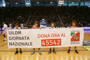 Prima della partita tra Grissin Bon Reggio Emilia e Openjobmetis Varese